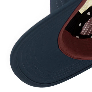 GOCap - Field - Iconic Bar - Deep Space/Dark Wine Red – under brim