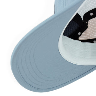 GOCap - Field - Iconic Bar - Chambray/Rainy Day – under brim