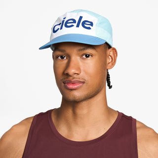 GOCap - Comp - Century - White / Sky Blue – on model