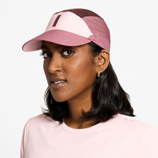 FSTCap SC - Comp - Iconic VC - Peachskin / Dark Wine Red – on model