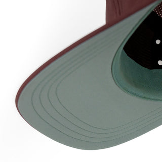 GOCap - Comp - Bars - Dark Wine Red – under brim