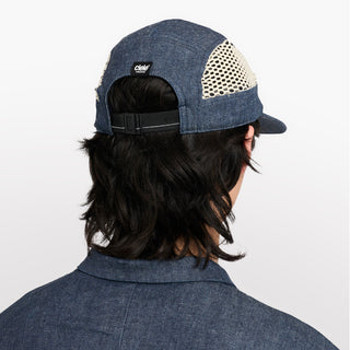GOCap - Long Brim - Denim - LE - Indigo – on model