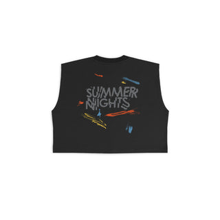 ORTank Cropped - Summer Nights - Black – back