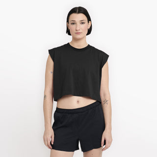 ORTank Cropped - Summer Nights - Black – on model