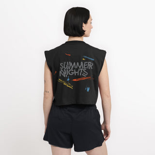 ORTank Cropped - Summer Nights - Black – on model